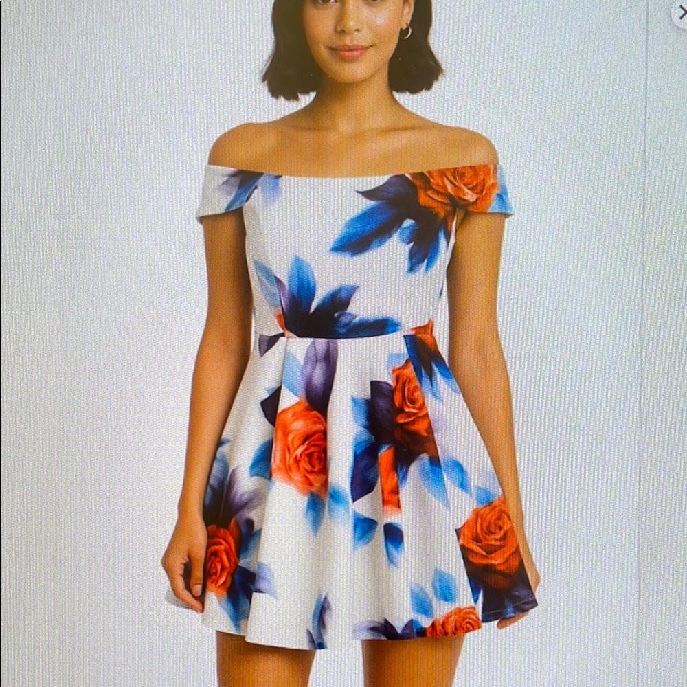 Floral Off-Shoulder Mini Dress